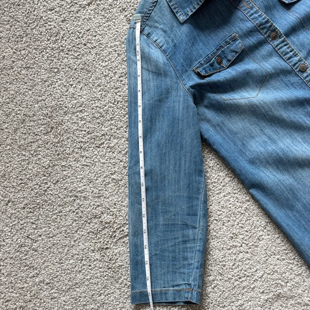Denim Shirt Dress Above the Knee - Picture 14 of 16
